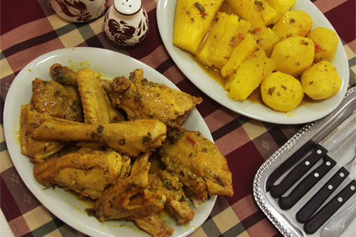 Domicilios 1 gallina criolla las bandejitas